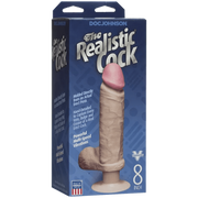 The Vibrating Realistic Cock 8″ - White