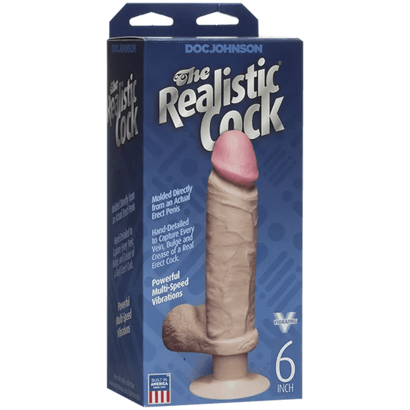 The Vibrating realistic Cock 6″ - Rosa Carne