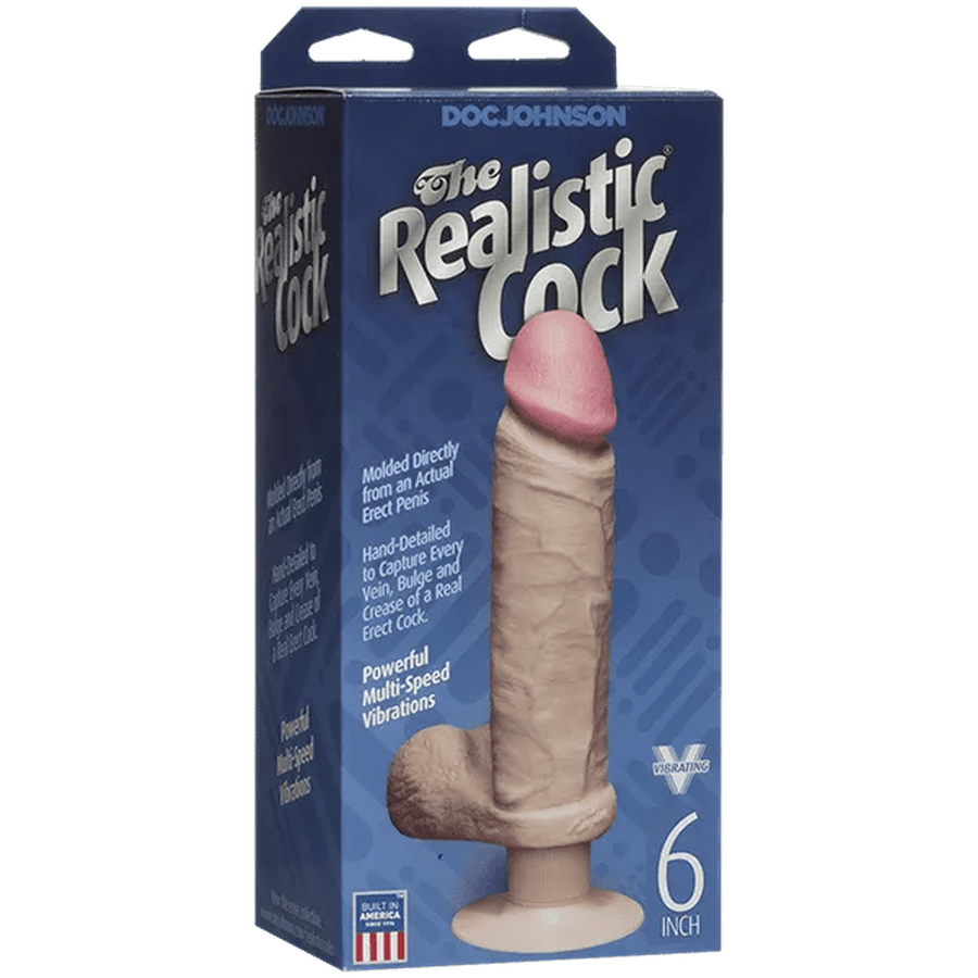 The Vibrating realistic Cock 6'' - Flesh Pink