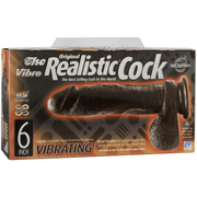 The Vibro Realistic Cock 6 inch Black