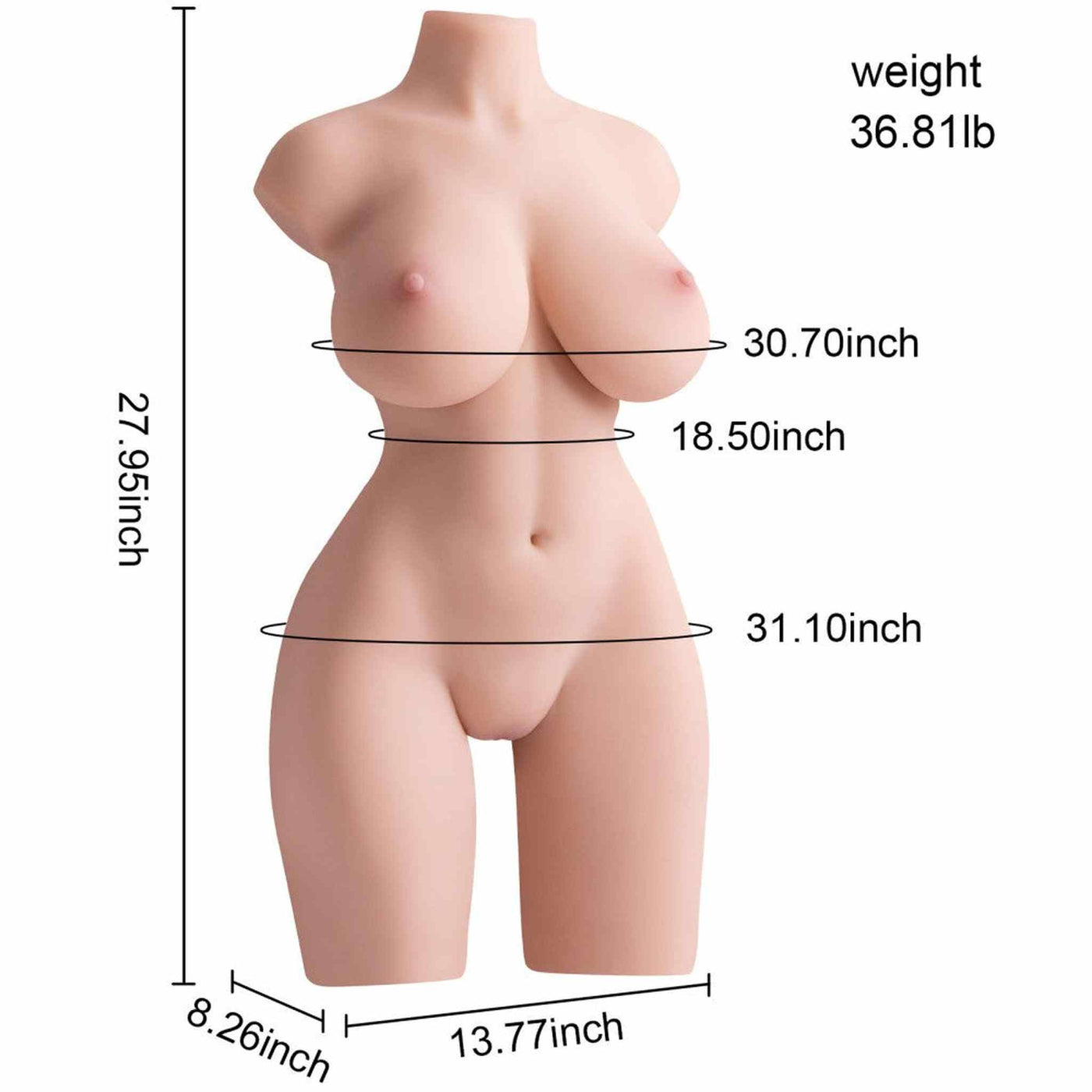Tidy Busto Donna Con Vibrazione e Spinta