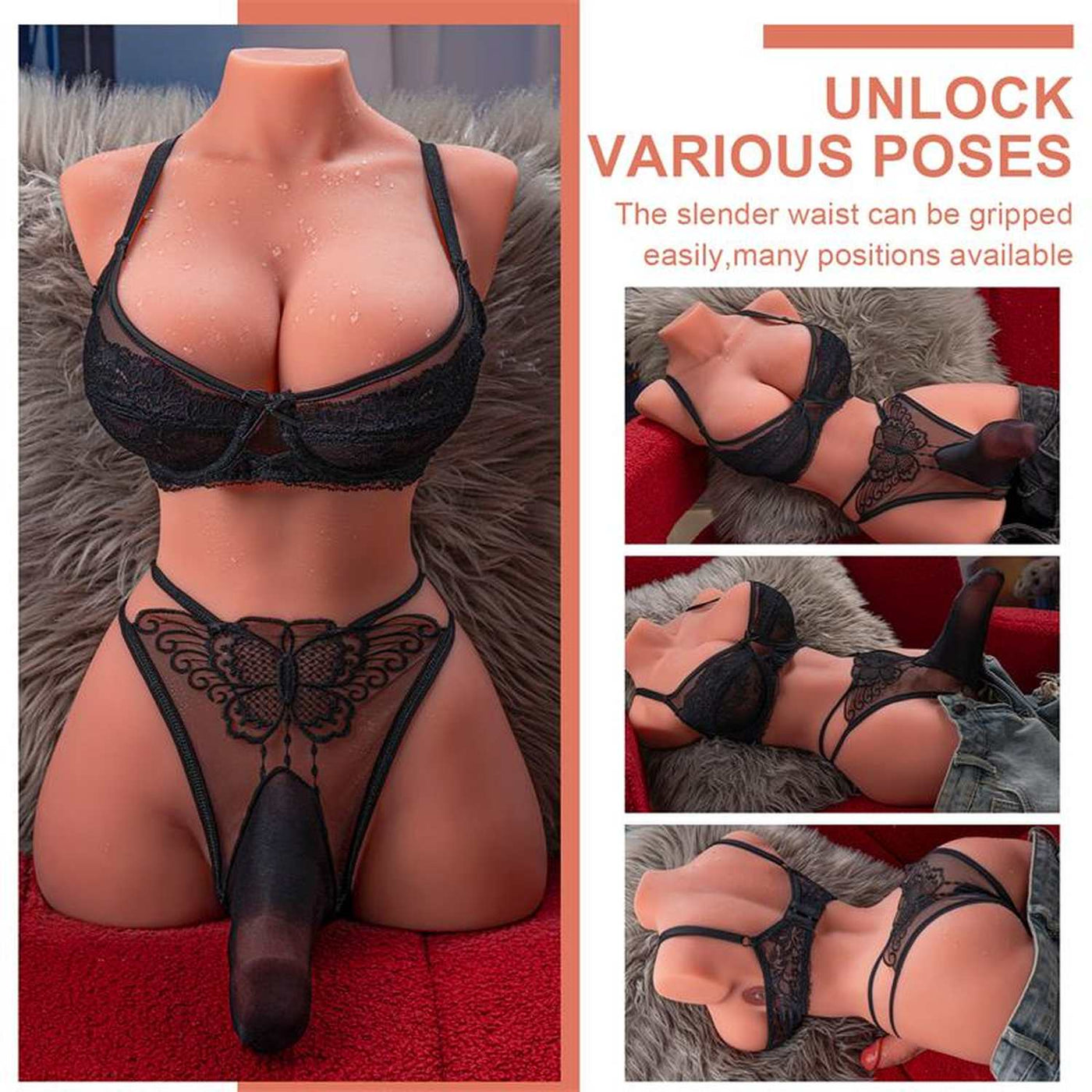 Torso Busto Trans con Pene a Spinta Pneumatica