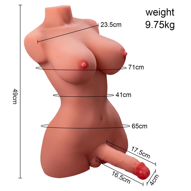 Torso Busto Trans con Pene a Spinta Pneumatica