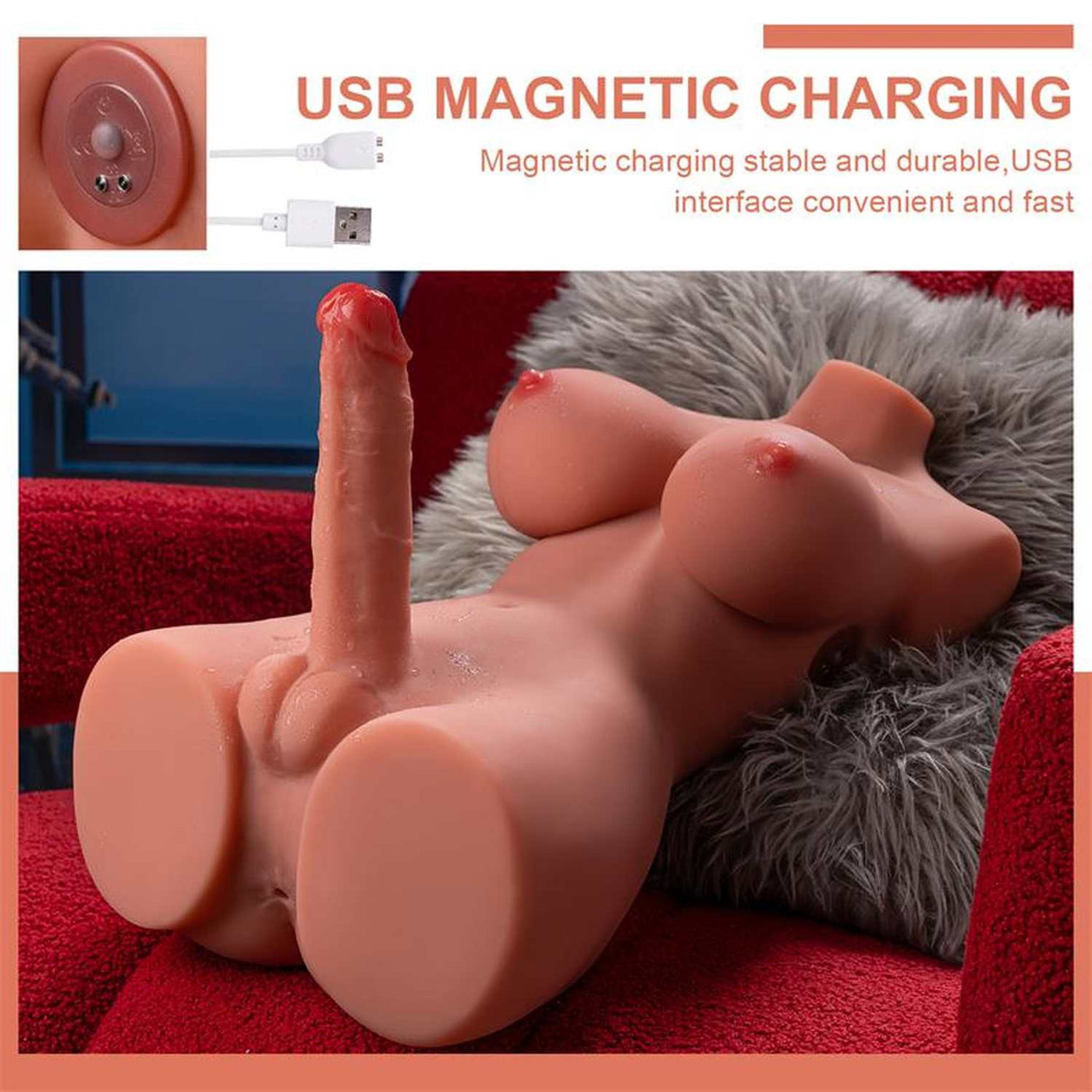 Torso Busto Trans con Pene a Spinta Pneumatica