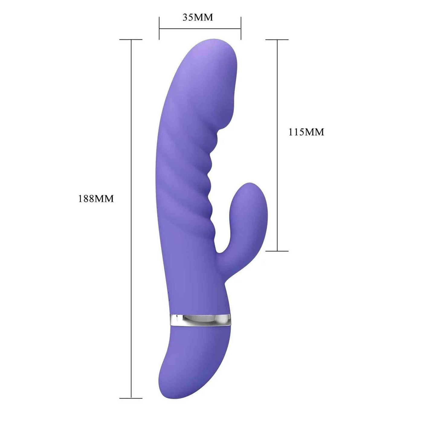 Tracy Vibratore Rabbit in Silicone Super Soft con 7 modalità di vibrazione - Lilla