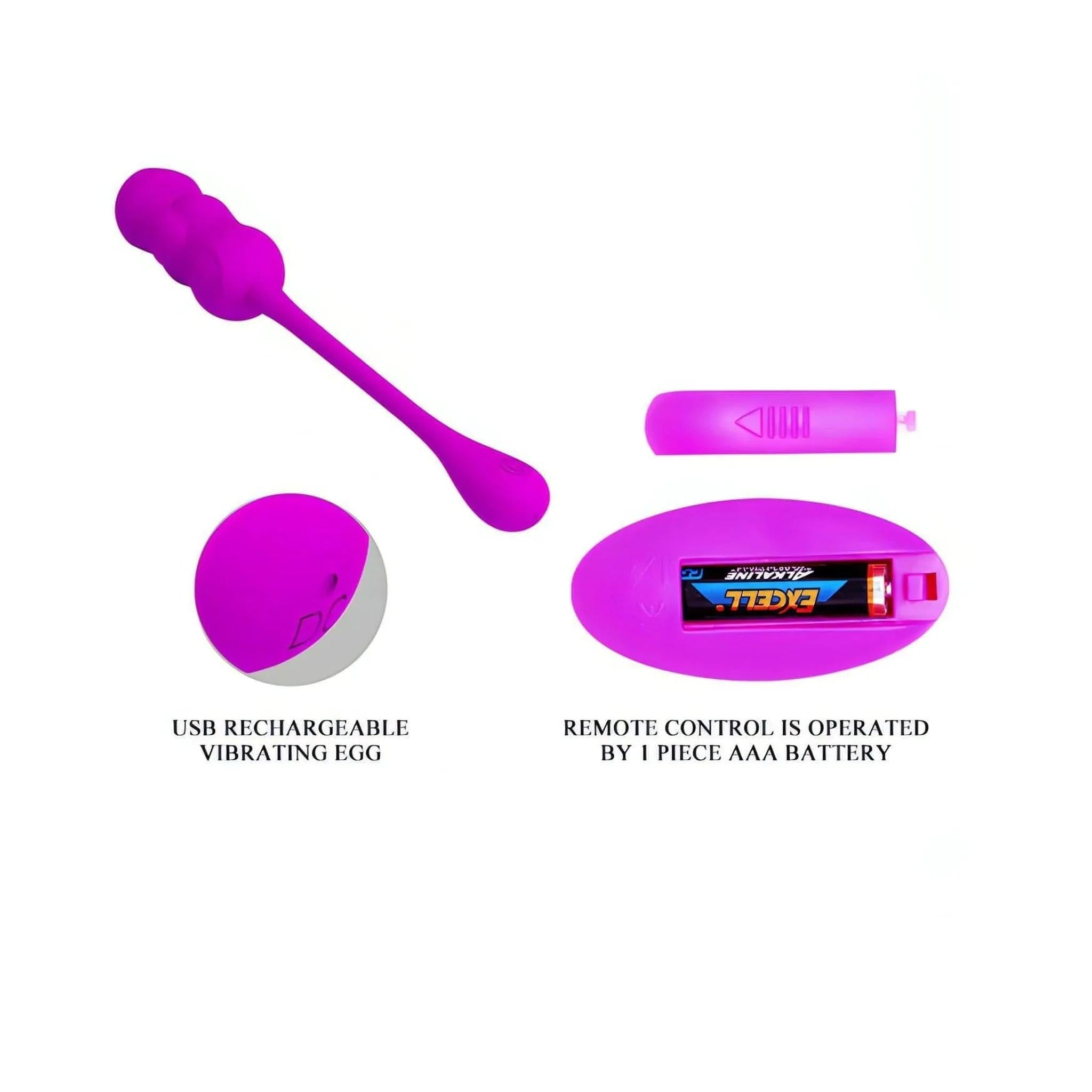 Tris di Palline Vibranti con Telecomando Wireless