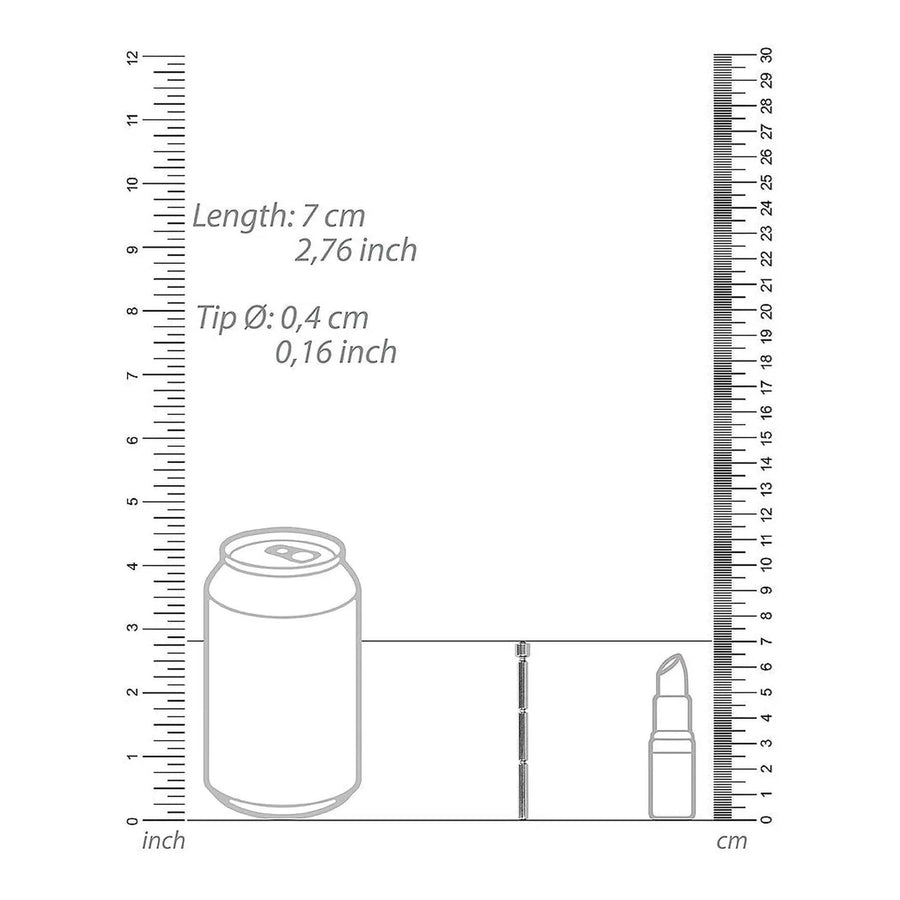 Urethral Sounding - Metal Stick 70 mm long - Diameter 4 mm