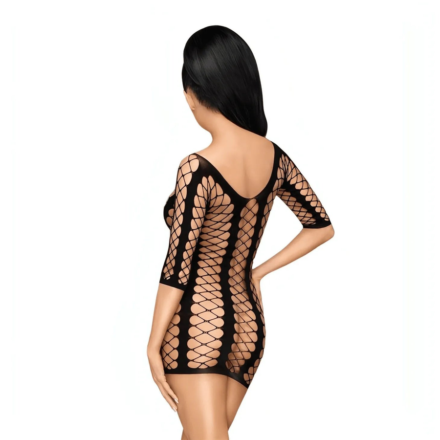 Vestido sexy de tule com faixas pretas