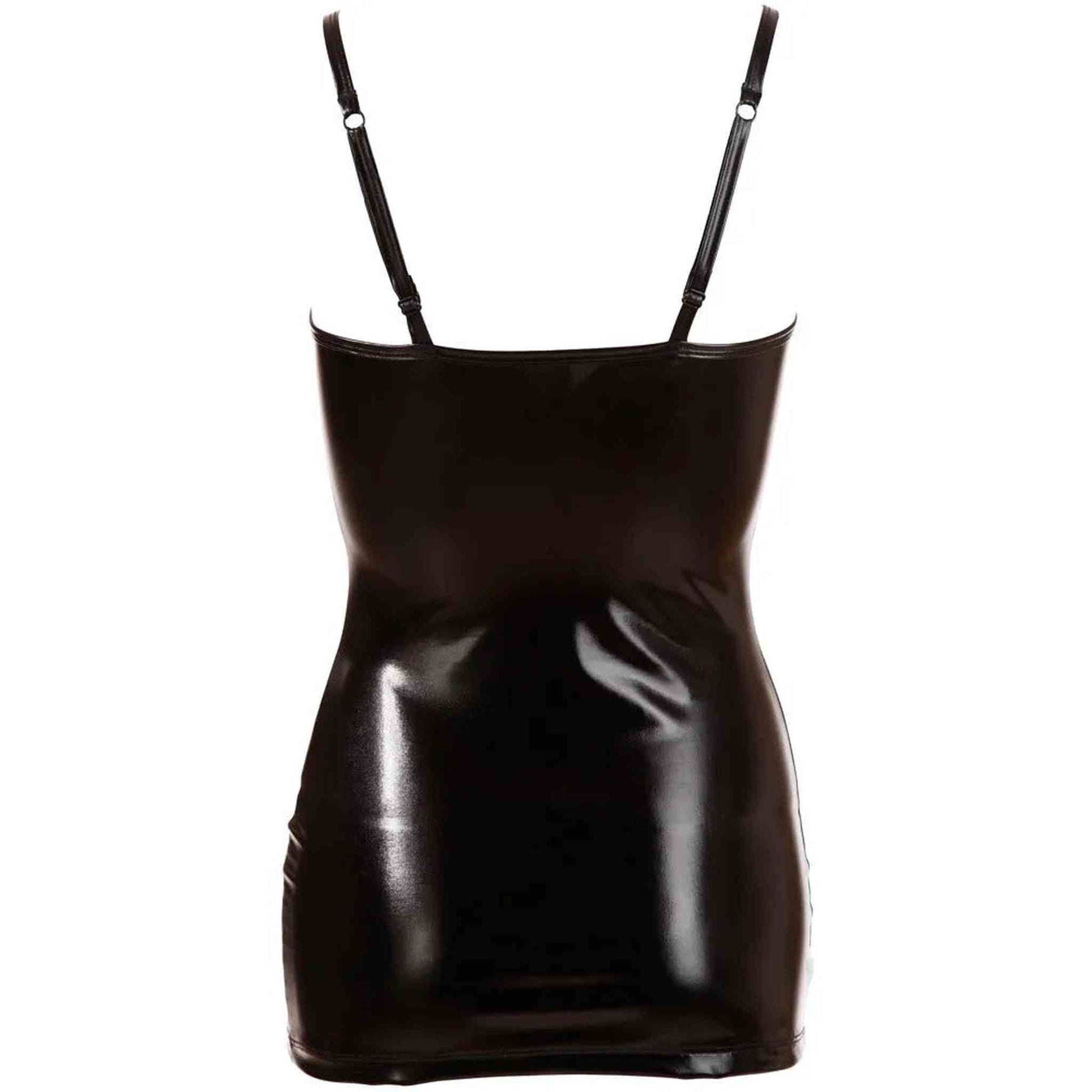 Vestitino Sexy Attillato Nero Wetlook