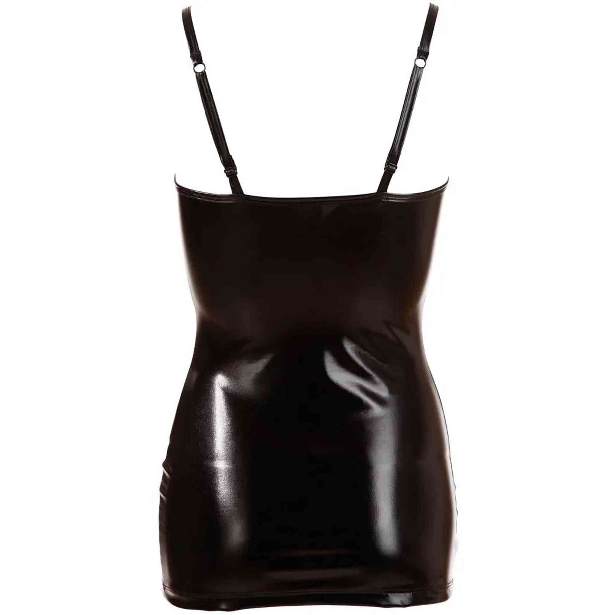 Vestitino Sexy Attillato Nero Wetlook