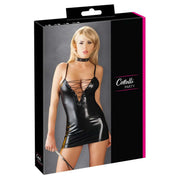 Vestitino Sexy Attillato Nero Wetlook