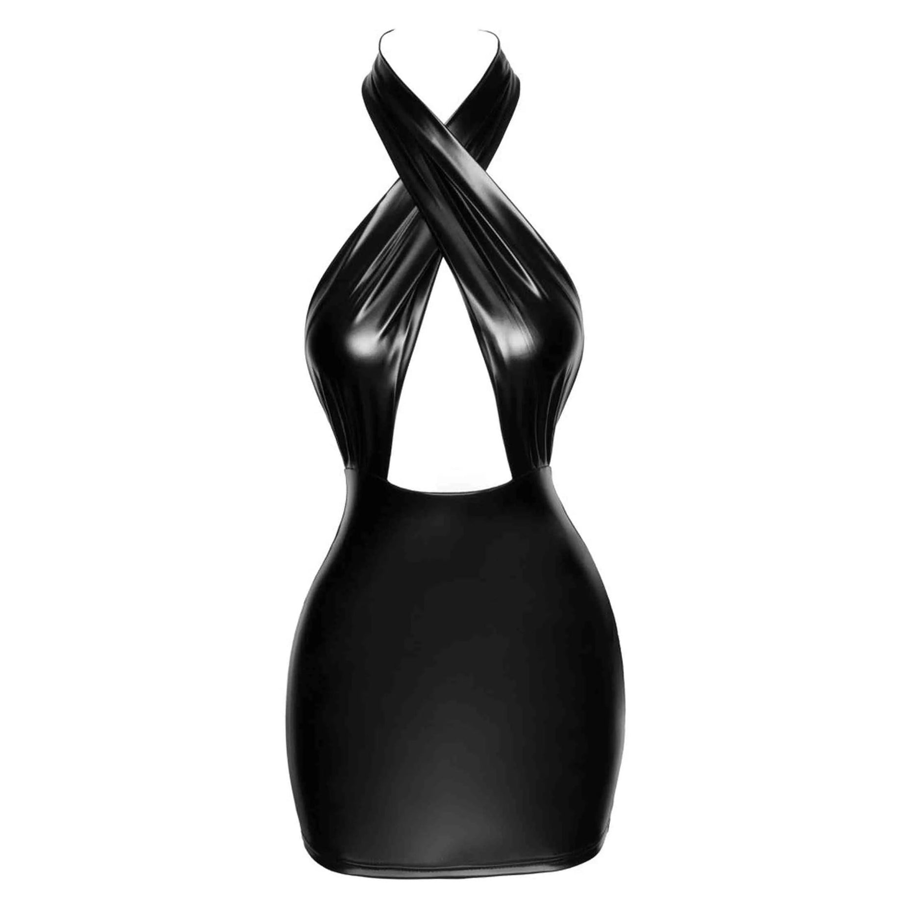 Vestitino Sexy con Top Intrecciato Al Collo