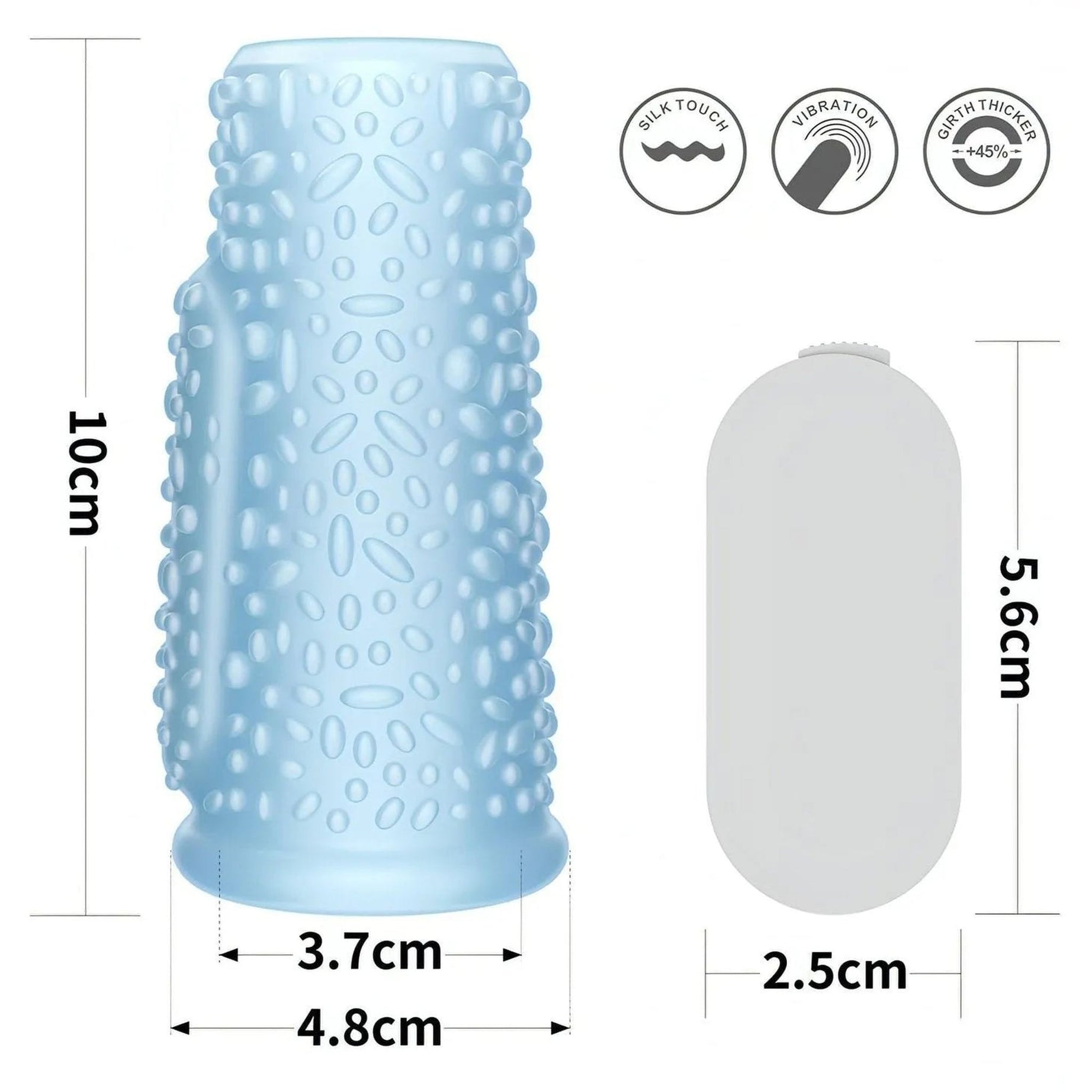 Vibrating Clouds Knights Guaina Fallica Stimolante con Vibrazione - Azzurro