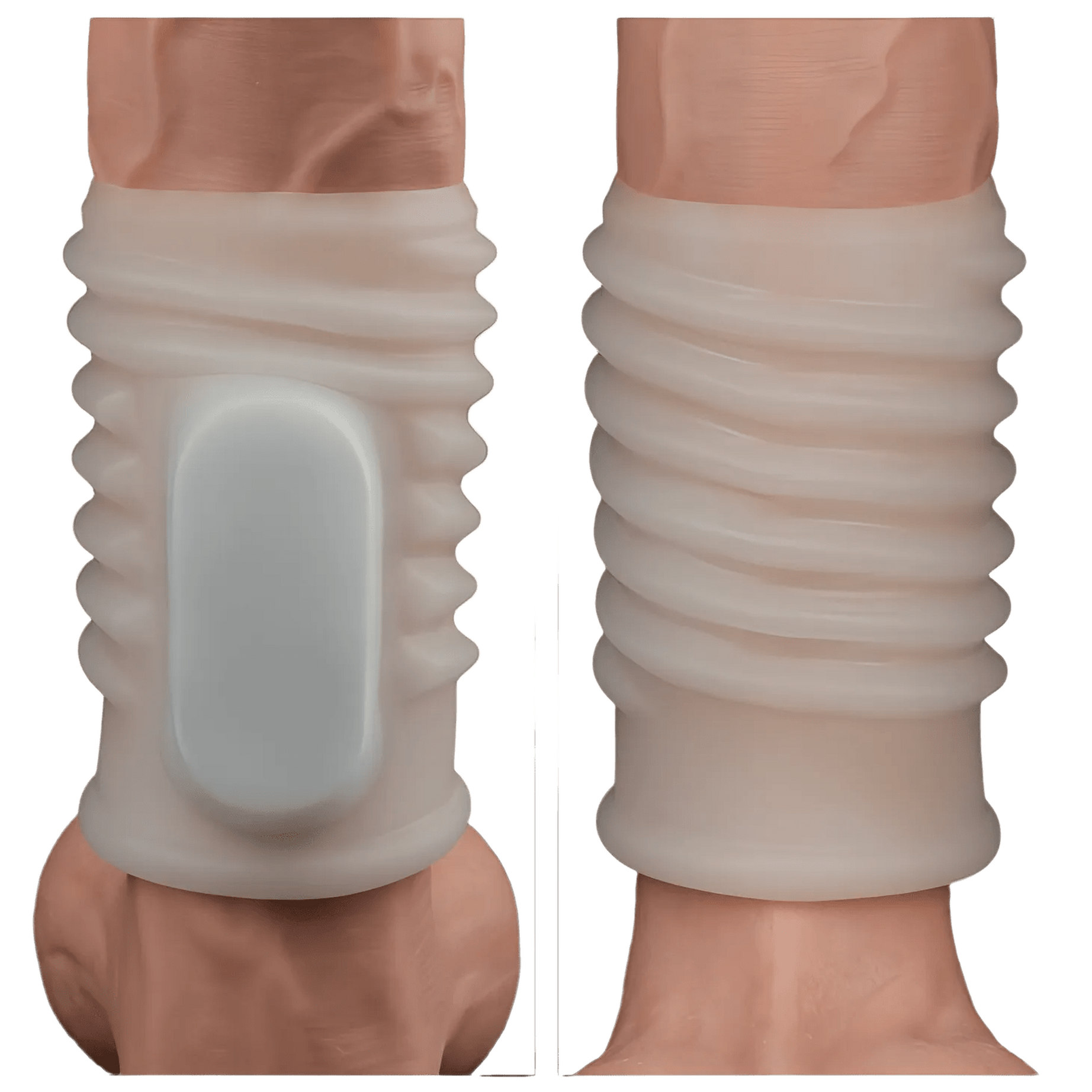 Vibrating Spiral Knights Guaina Fallica Stimolante con Vibrazione - Bianco