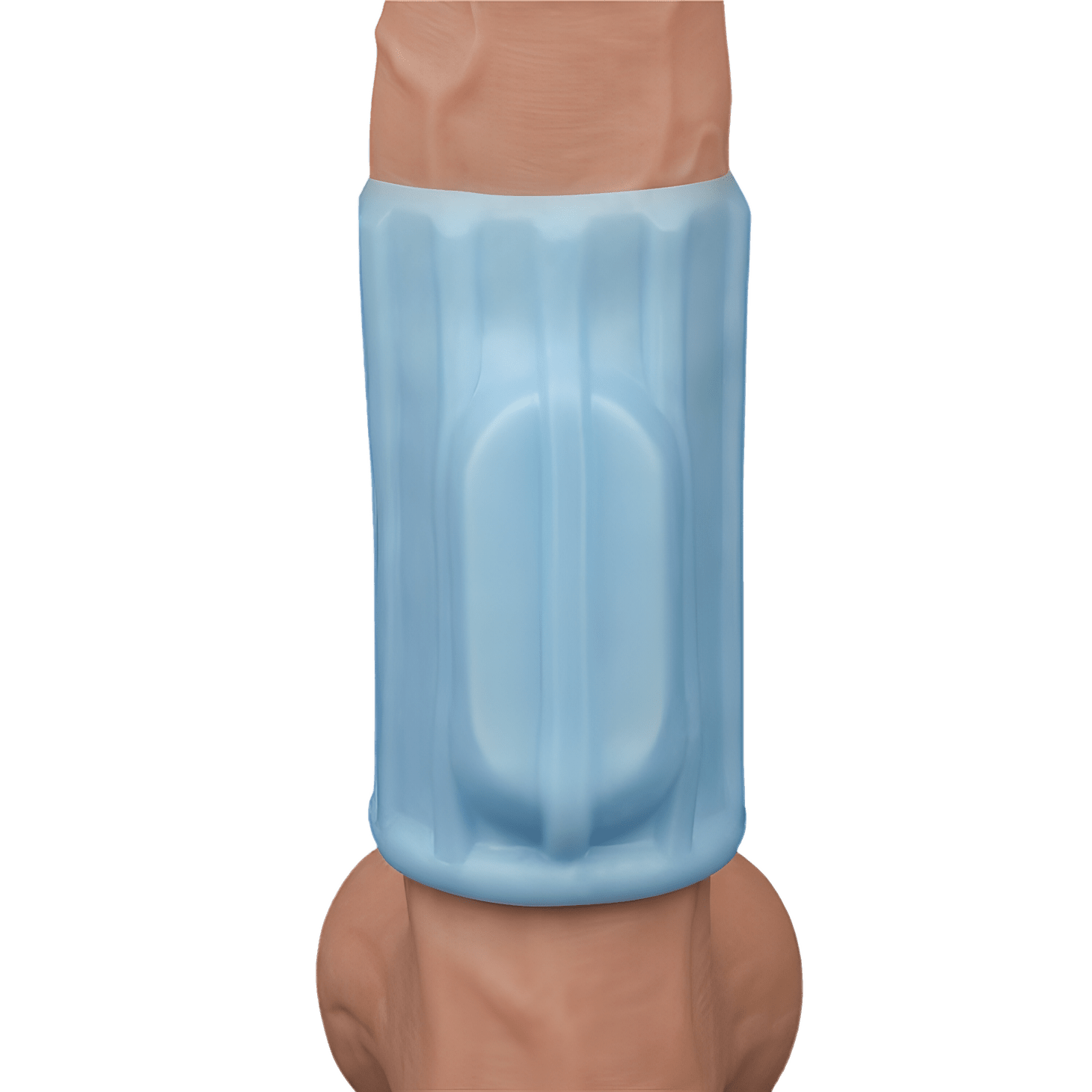 Vibrating Wave Knight Guaina Fallica Stimolante con Vibrazione - Azzurro - GoEstasy