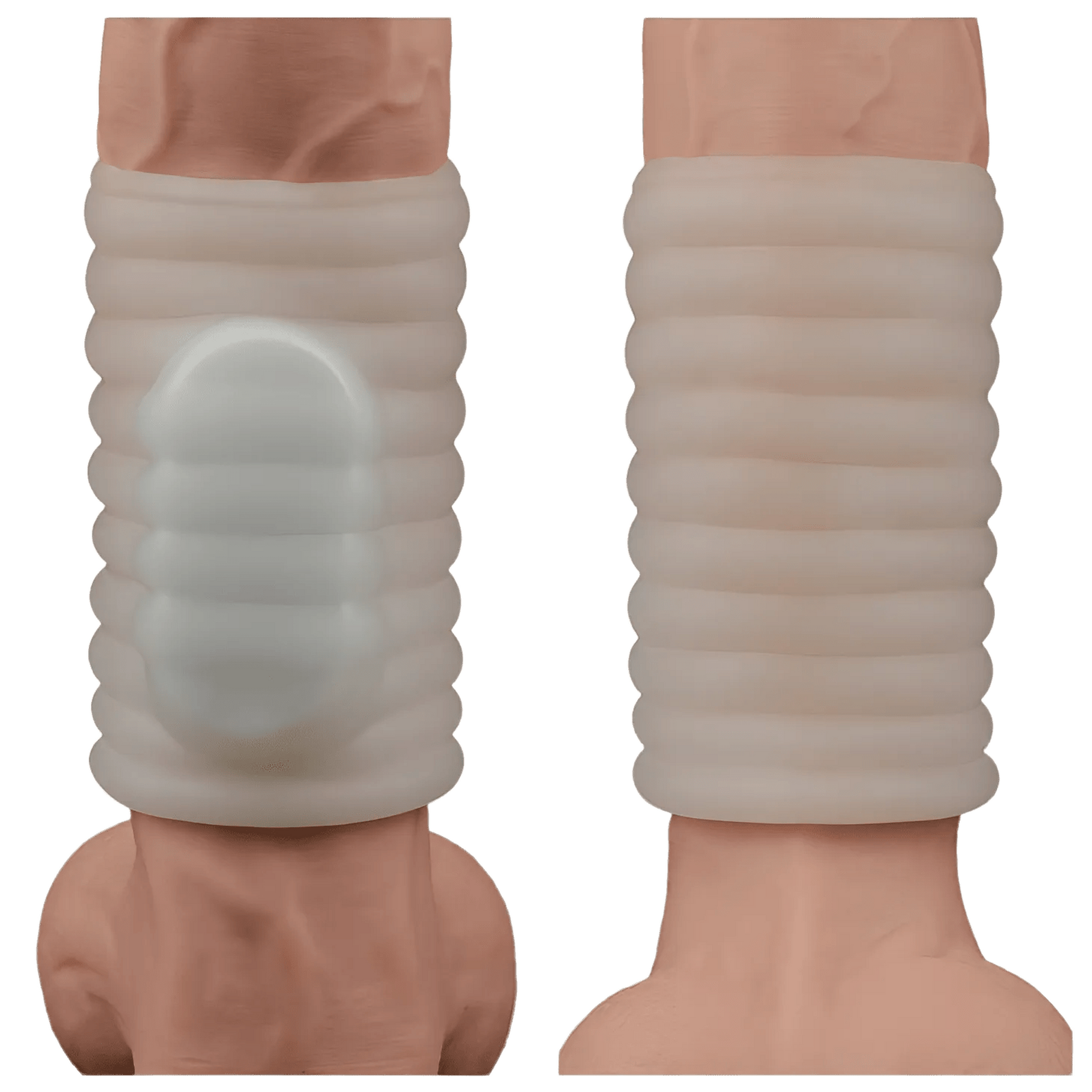 Vibrating Wave Knights Guaina Fallica Stimolante con Vibrazione - Bianco