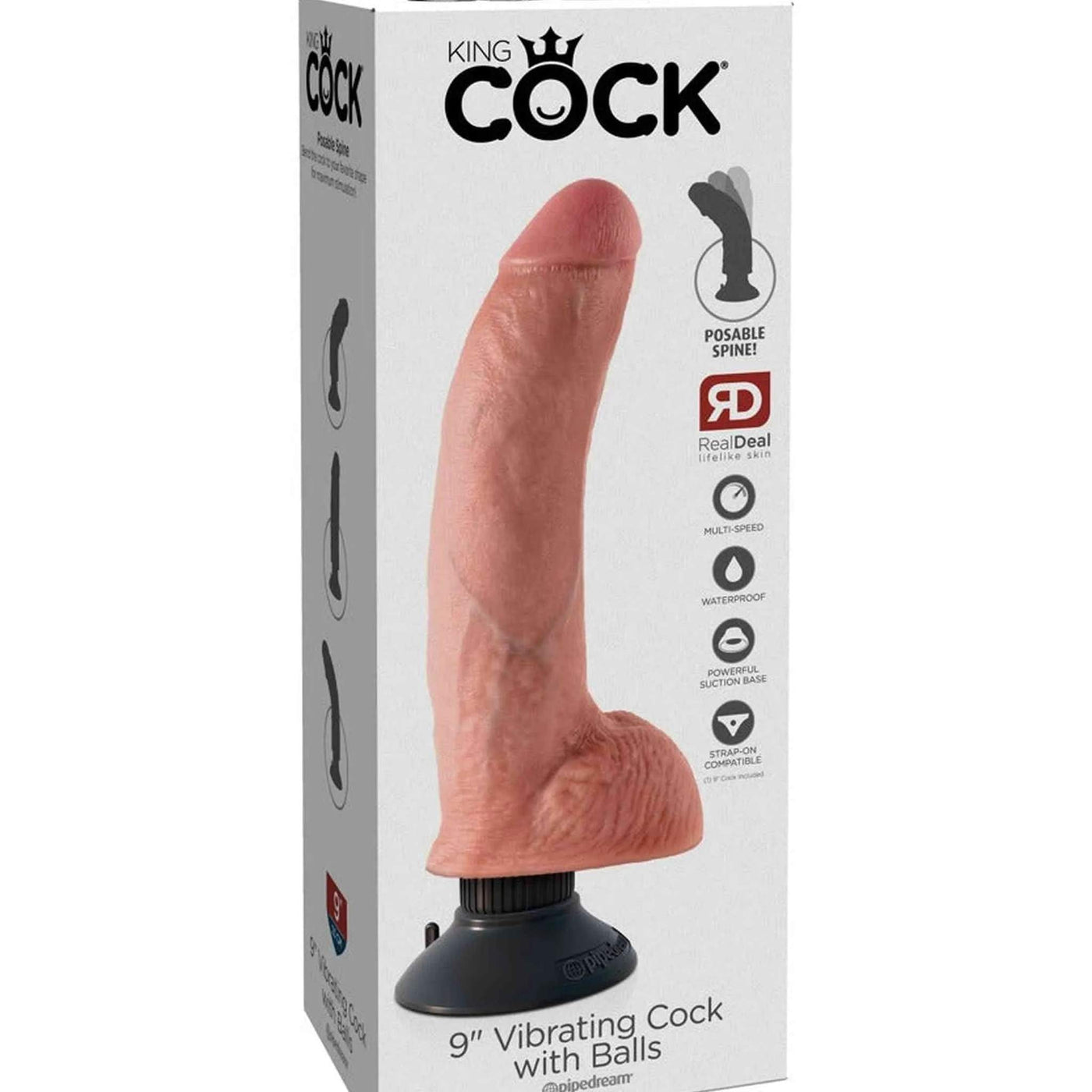 Vibratore 23 cm Super Realistico Con Testicoli e Ventosa