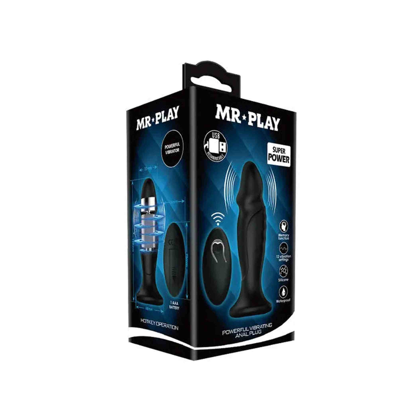 Vibratore Anale Con Glande Scolpito