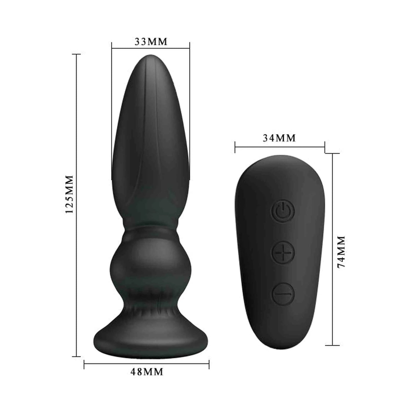 Vibratore Anale Ricaricabile Wireless con 12 vibrazioni