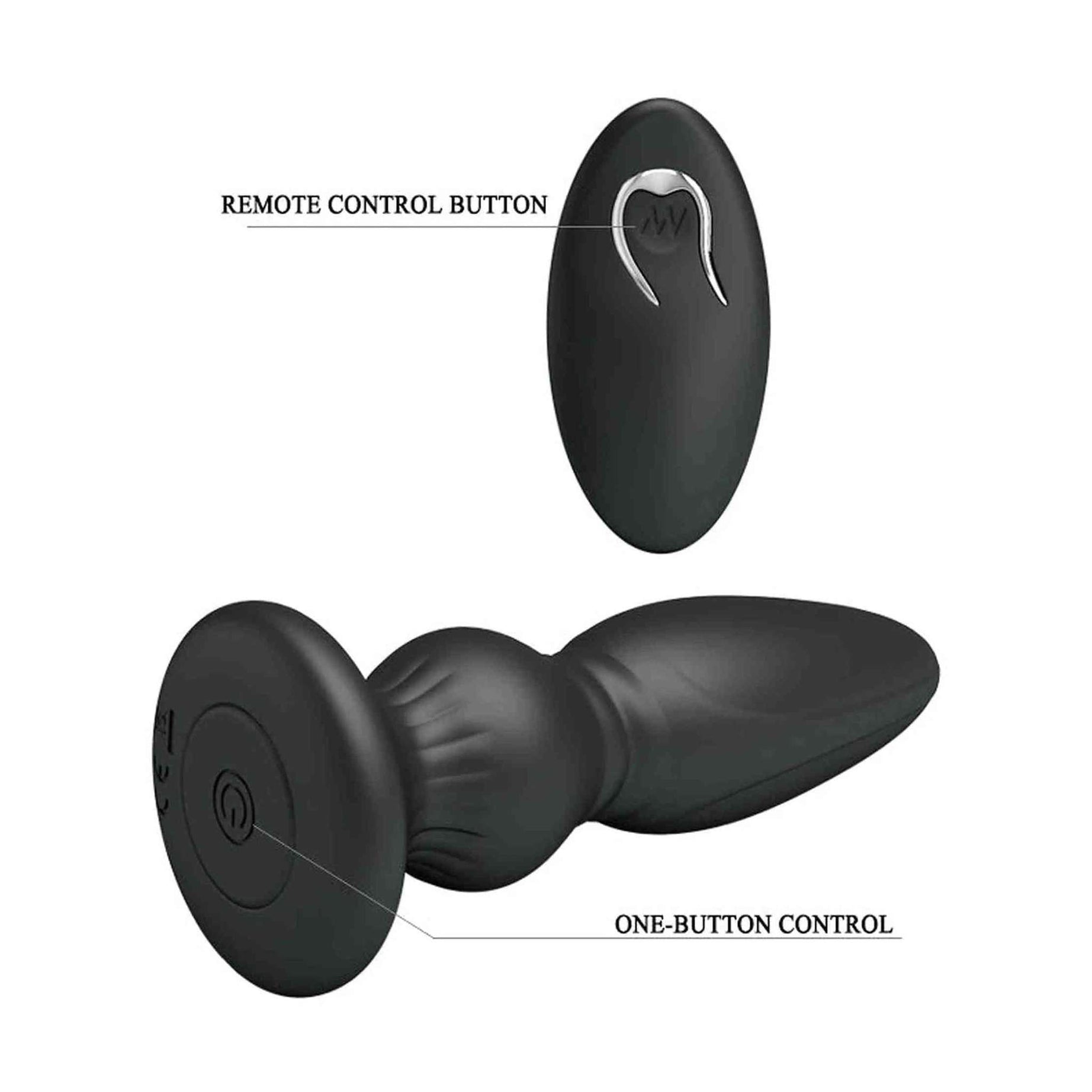 Vibratore Anale Ricaricabile con Telecomando Wireless 12 modalità di vibrazione