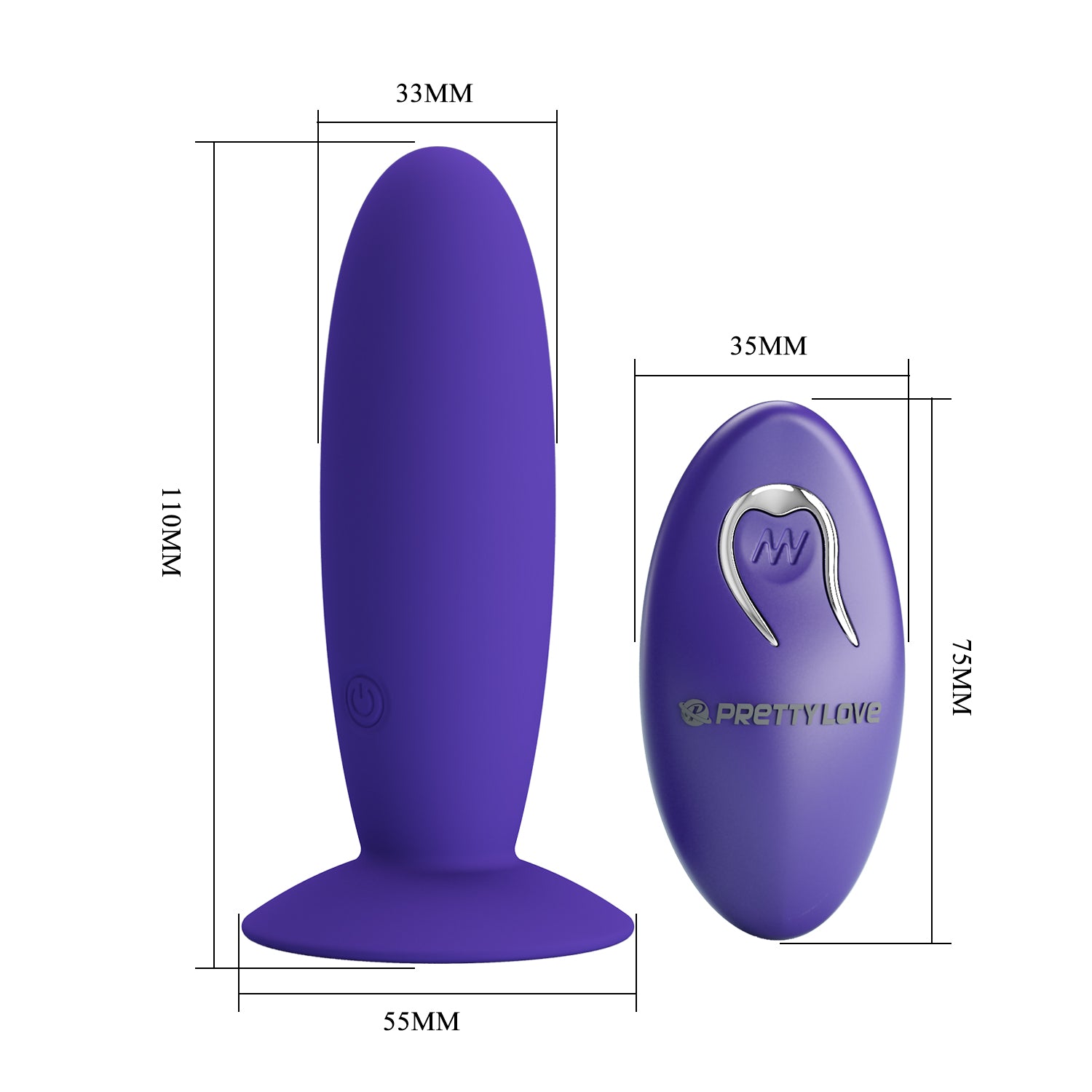 Vibratore Anale Silicone con Telecomando Wireless