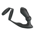 Pulsierender Analvibrator mit doppeltem Penisring