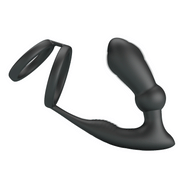 Vibratore anale nero USB ricaricabile cavo micro-USB etichetta DC