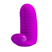 Vibratore DOPPIO da dita con stimolatore clitorideo