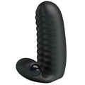 DOUBLE finger vibrator with clitoral stimulator - Black