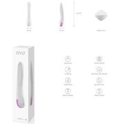 Vibratore Design OVO F6 - Bianco/Rosa