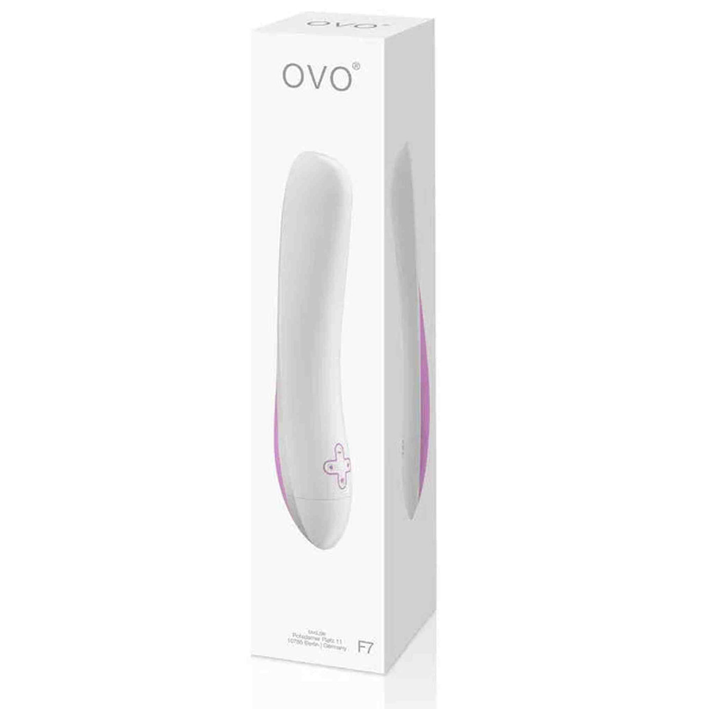 Vibratore Design OVO F7 - Bianco/Rosa