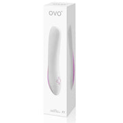 Vibratore Design OVO F7 - Bianco/Rosa