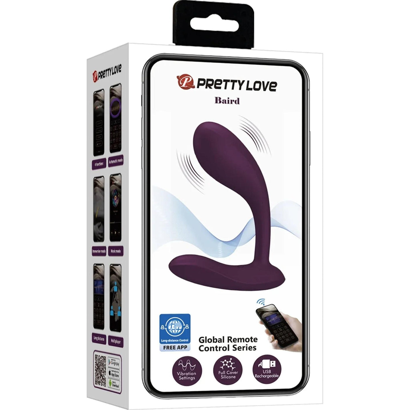 Confezione vibratore Pretty Love con app gratuita e ricarica USB