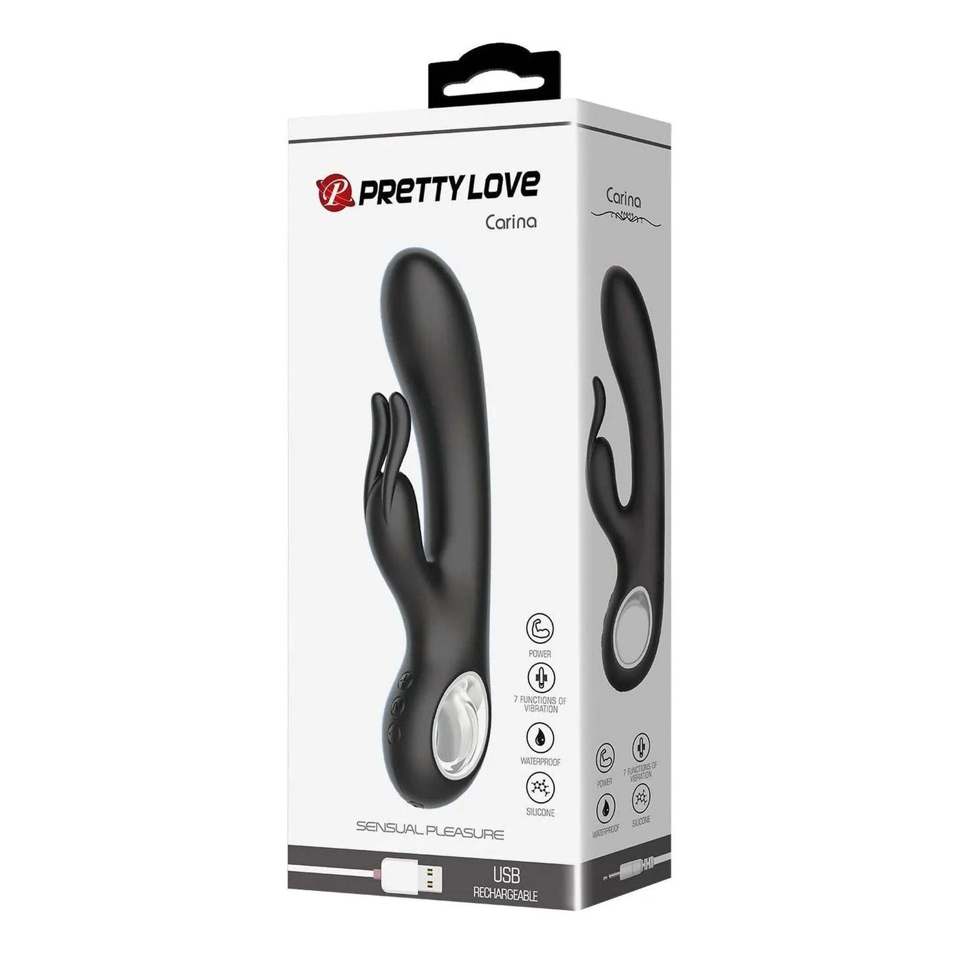 Vibratore Rabbit Carina - Silicone, Ricaricabile