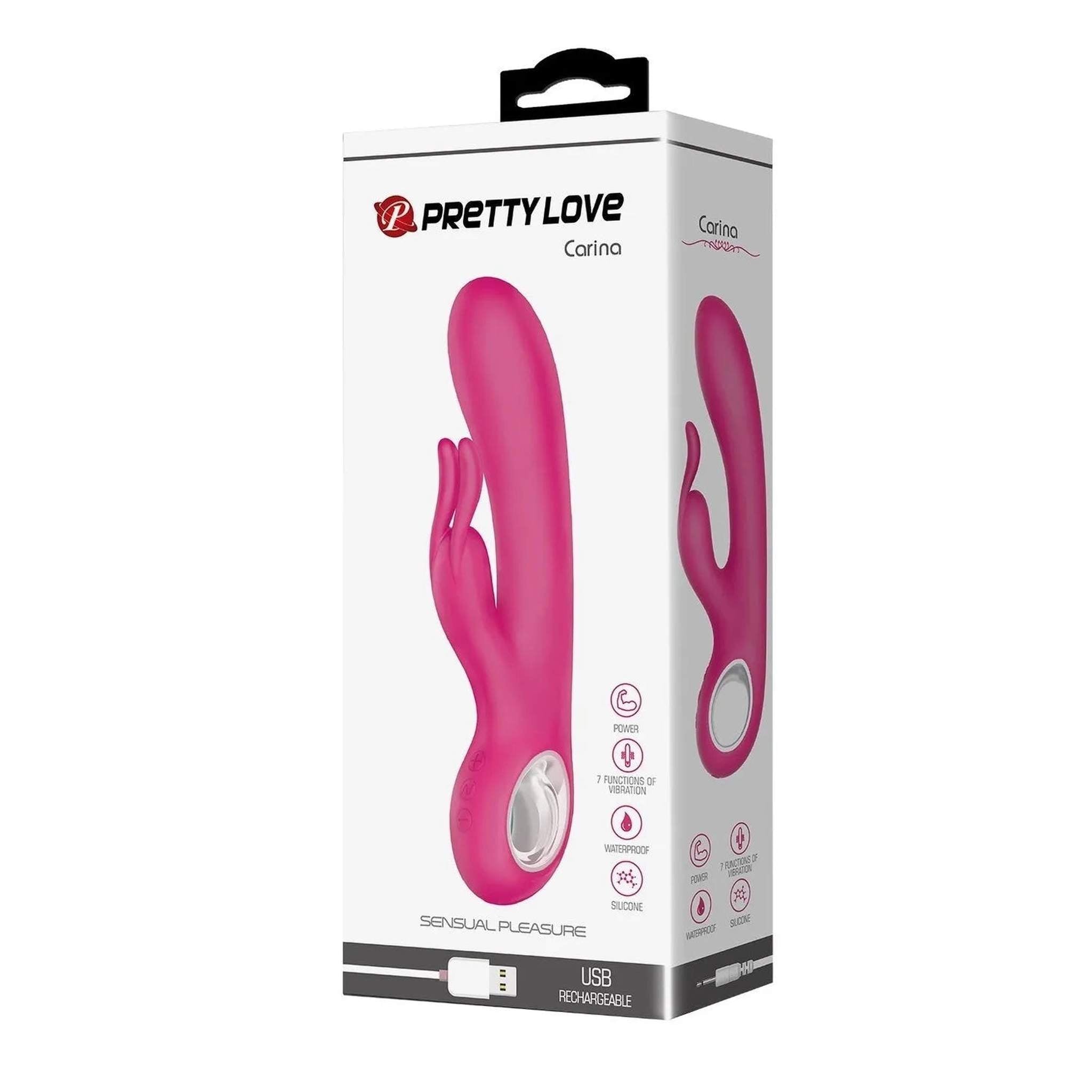 Vibratore Rabbit Carina - Silicone, Ricaricabile
