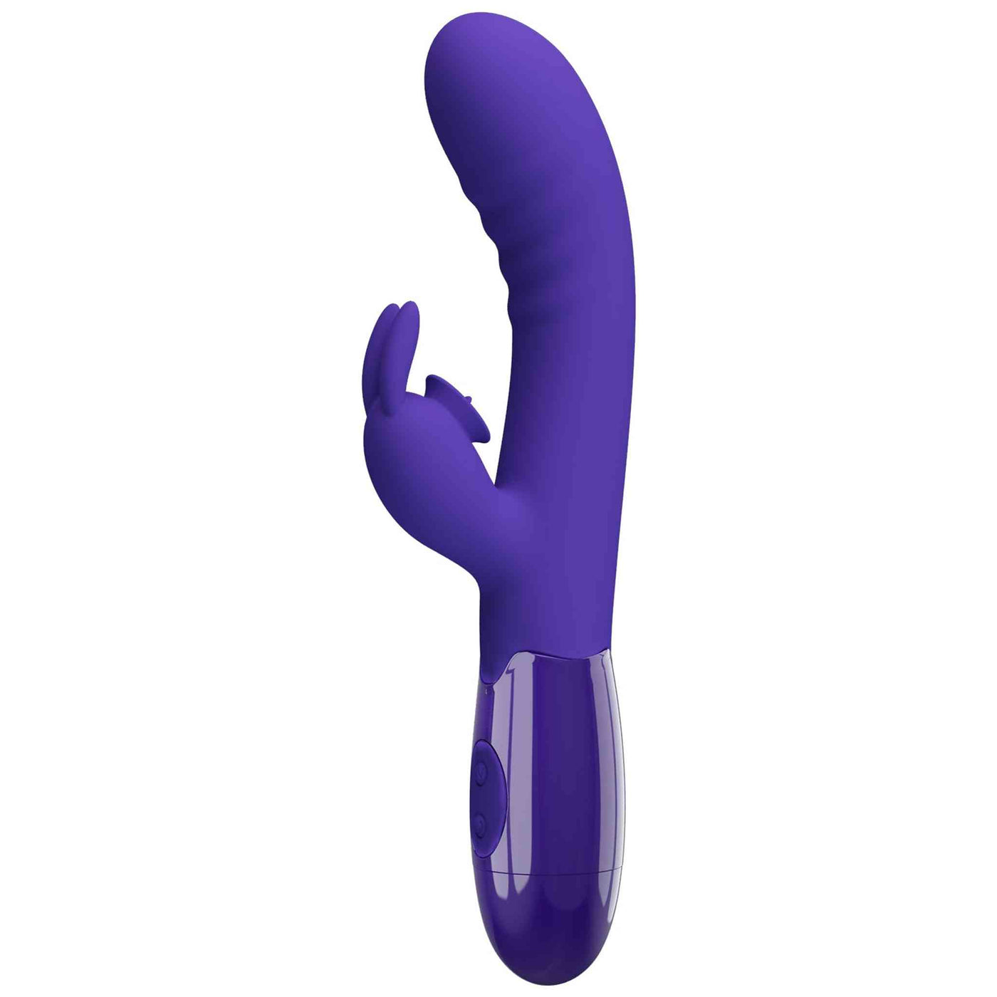 Vibratore rabbit viola in silicone medico con funzione licking e design ergonomico
