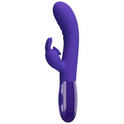 Vibratore rabbit viola in silicone medico con funzione licking e design ergonomico
