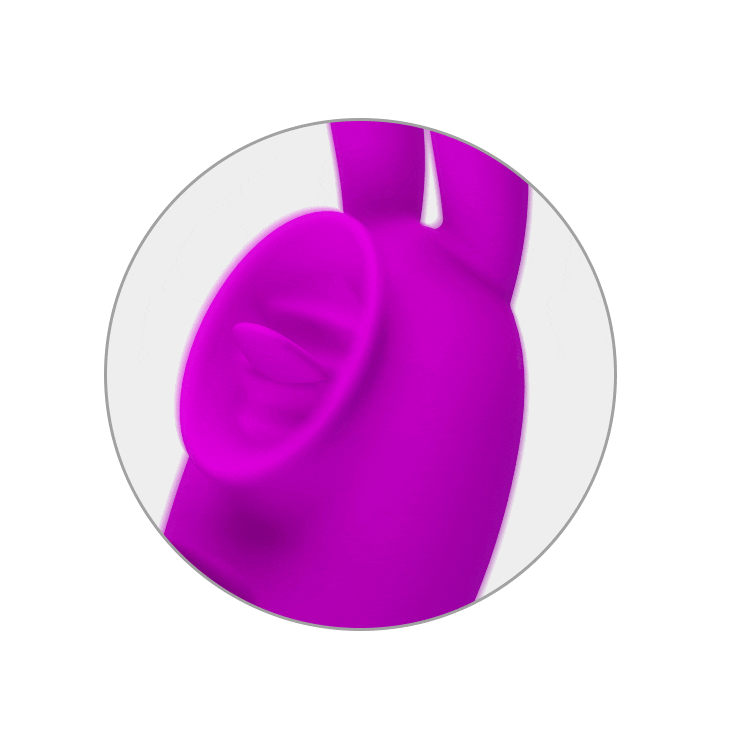 Vibratore Rabbit Silicone Medico con 30 Programmi e Licking Clitorideo