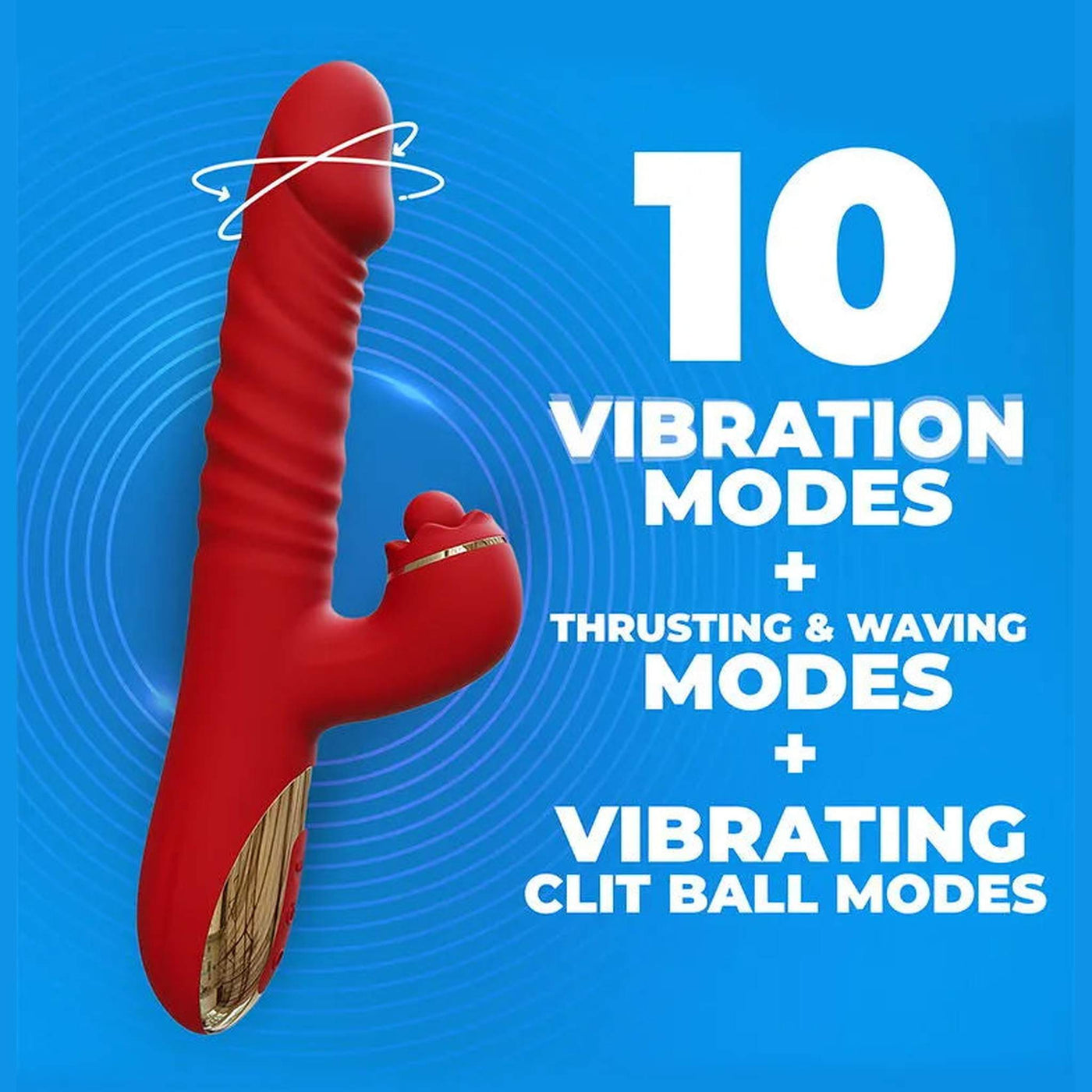 Vibratore Rabbit a Spinta e Pulsazione con Controllo da Smartphone