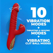 Vibratore Rabbit a Spinta e Pulsazione con Controllo da Smartphone