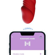 Vibratore Rabbit a Spinta e Pulsazione con Controllo da Smartphone