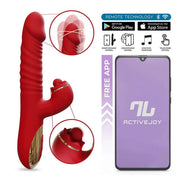 Vibratore Rabbit a Spinta e Pulsazione con Controllo da Smartphone