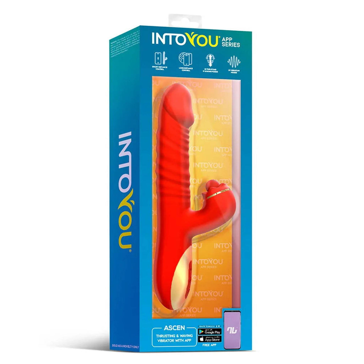 Vibratore Rabbit a Spinta e Pulsazione con Controllo da Smartphone