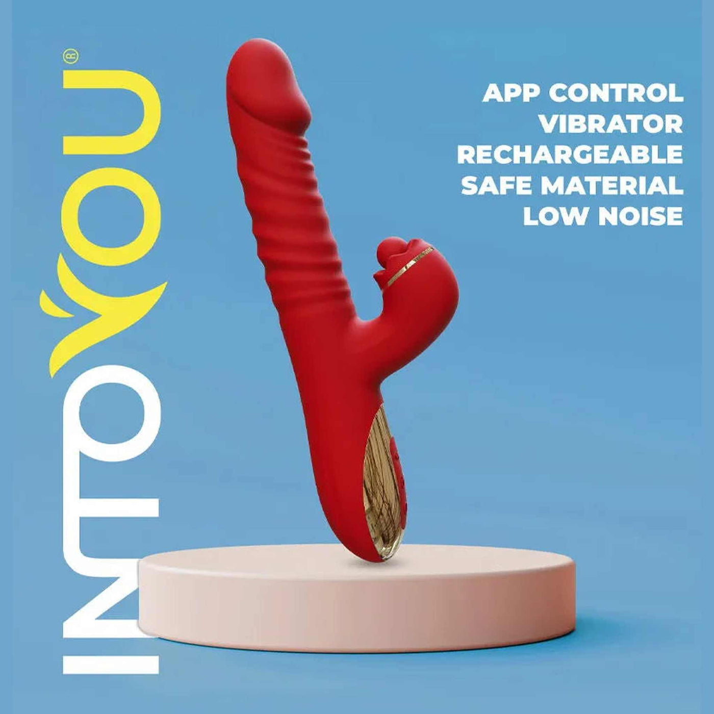 Vibratore Rabbit a Spinta e Pulsazione con Controllo da Smartphone