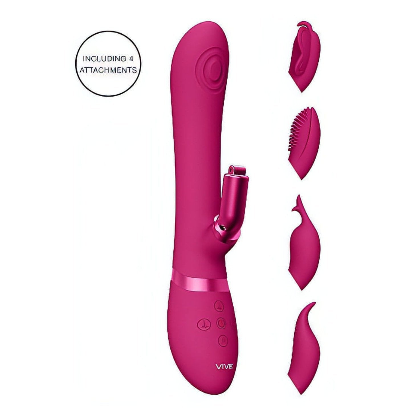 Vibratore Rabbit con 4 testine intercambiabili per una stimolazione clitoridea avanzata - GoEstasy