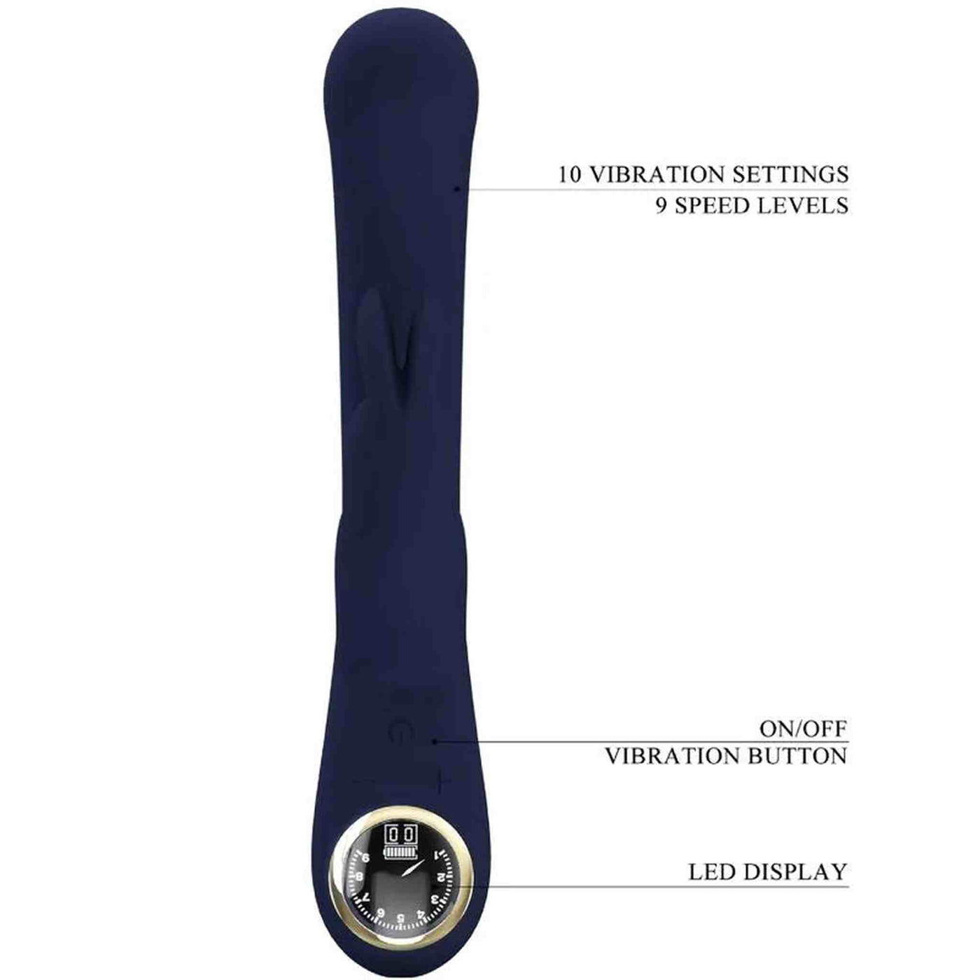 Vibratore Rabbit con Potente Vibrazione e LED di controllo