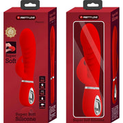 Confezione vibratore rabbit rosso Pretty Love con icone funzioni