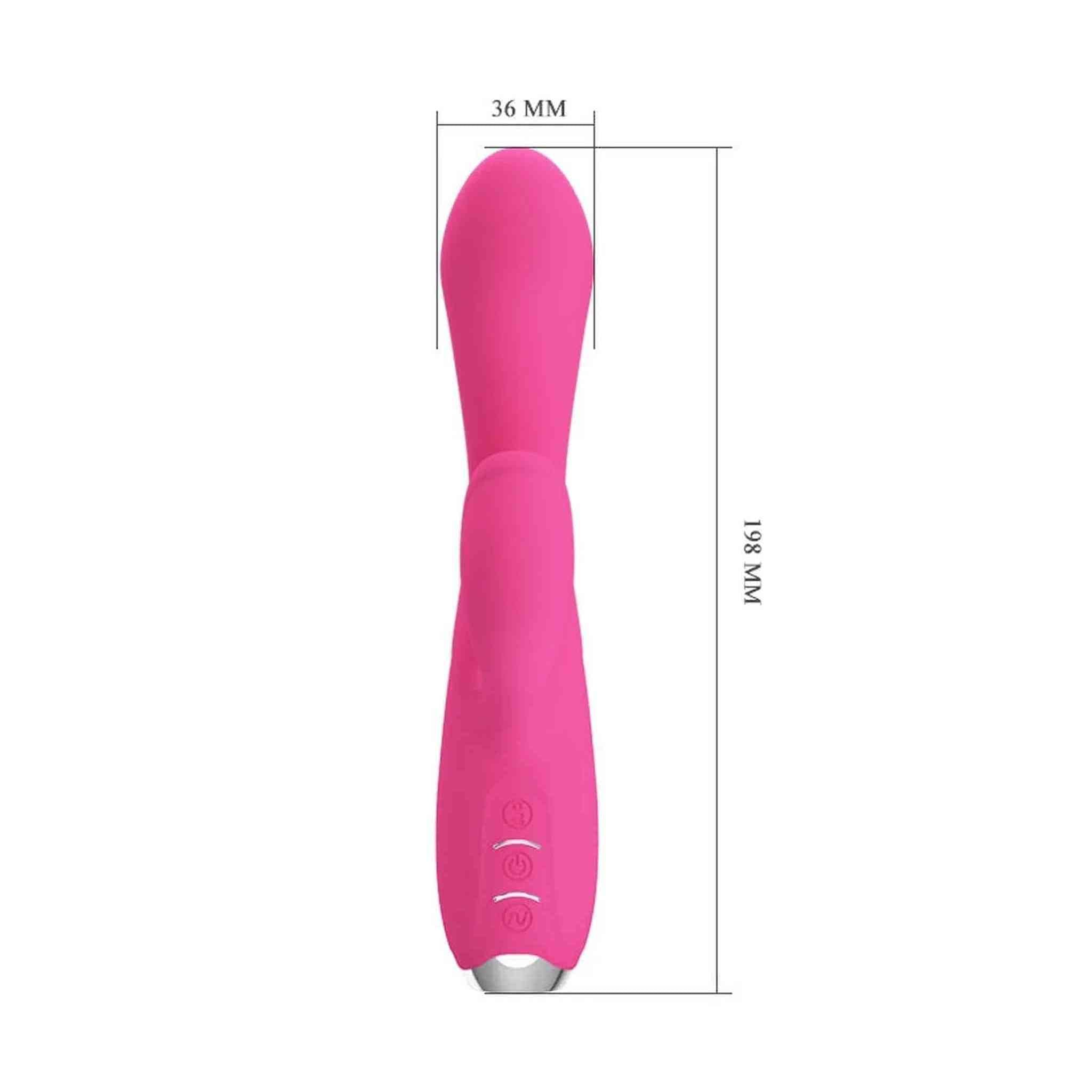 Vibratore Rabbit con lecca clitoride - 12 modalità di vibrazione e 3 di suzione - Silicone Medicale, Ricaricabile, Viola