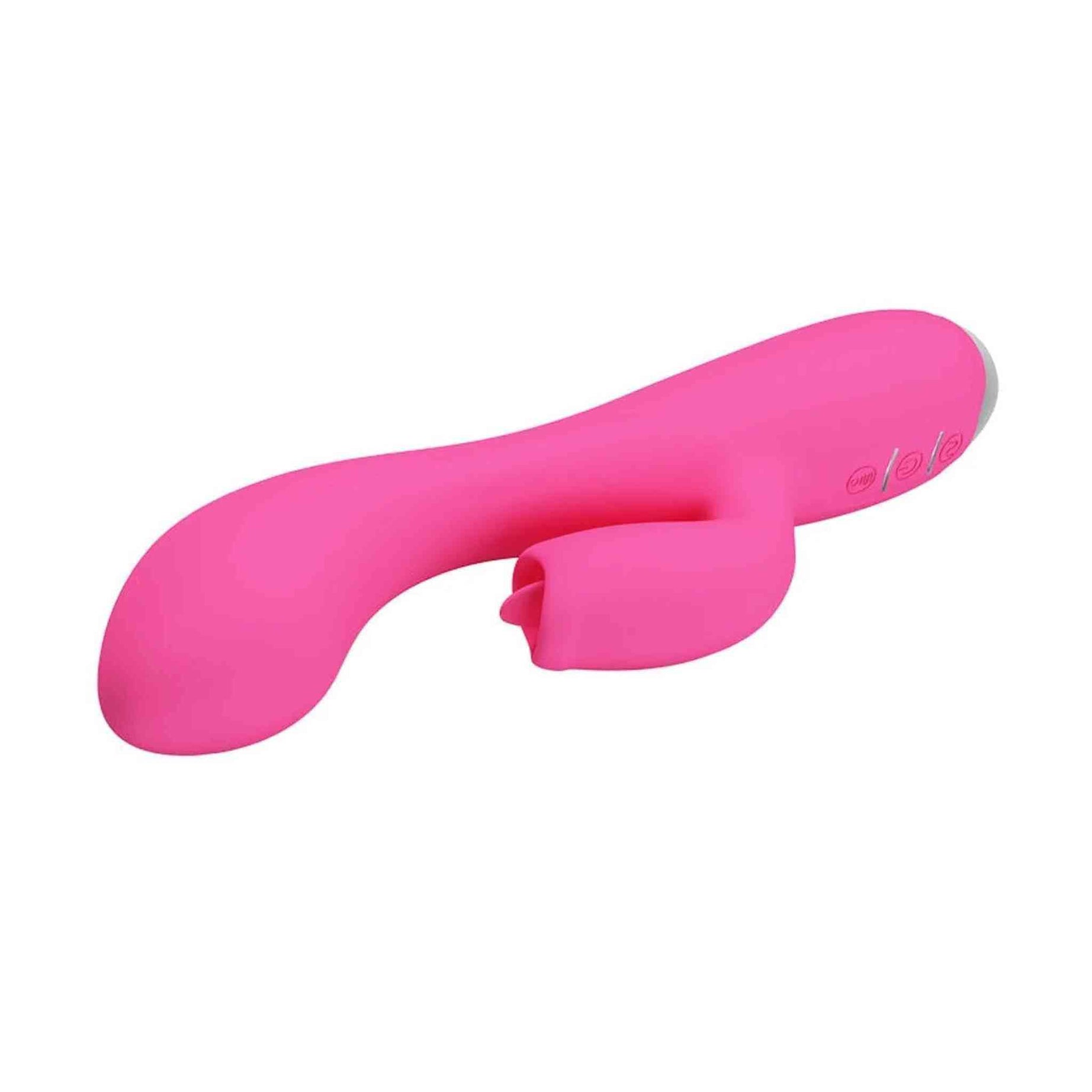 Vibratore Rabbit con lecca clitoride - 12 modalità di vibrazione e 3 di suzione - Silicone Medicale, Ricaricabile, Viola