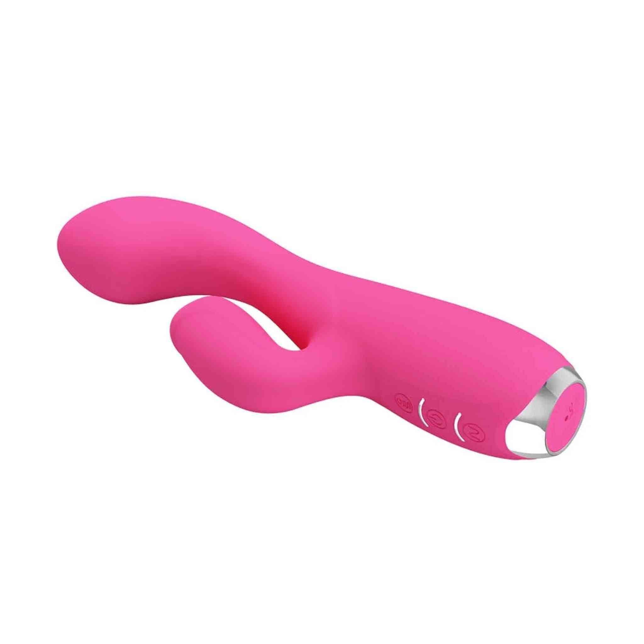 Vibratore Rabbit con lecca clitoride - 12 modalità di vibrazione e 3 di suzione - Silicone Medicale, Ricaricabile, Viola